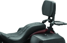 Load image into Gallery viewer, Kuryakyn Neo Driver &amp; Passenger Backrest Black - Back View