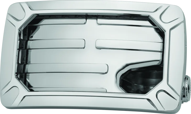 Kuryakyn Nova Curved Horizontal Mount Side License Plate Holder Chrome - Main Product View