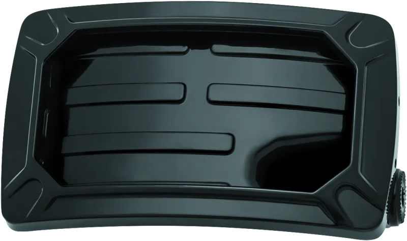 Kuryakyn Nova Curved Horizontal Mount Side License Plate Holder Gloss Black