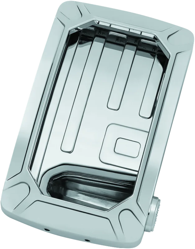Kuryakyn Nova Curved Vertical Mount Side License Plate Holder Chrome - Main Product View