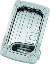 Load image into Gallery viewer, Kuryakyn Nova Curved Vertical Mount Side License Plate Holder Chrome - Main Product View
