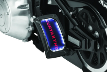 Load image into Gallery viewer, Kuryakyn Nova Curved Vertical Mount Side License Plate Holder Gloss Black - Additional View 5