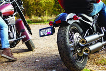 Load image into Gallery viewer, Kuryakyn Nova Side Mount License Plate Frame Gloss Black - Side View