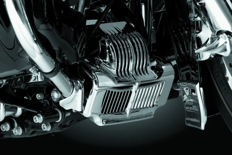 Kuryakyn Oil Cooler Cover 11-16 Touring Chrome - Side View