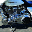 Load image into Gallery viewer, Kuryakyn Oil Cooler Cover Milwaukee-8 Chrome - Installation View