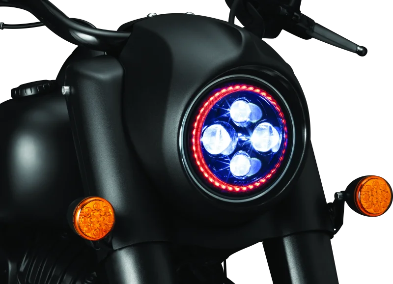 Kuryakyn Orbit Headlight Adapter Black - Side View