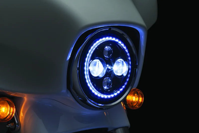 Kuryakyn Orbit Vision 7inch Led Headlight - Side View