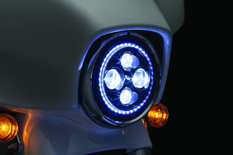 Kuryakyn Orbit Vision 7inch Led Headlight - Installation View