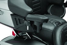 Load image into Gallery viewer, Kuryakyn Passenger Armrest 14-Up Touring &amp; Tri Glide Black - Back View