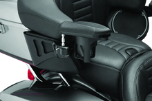 Load image into Gallery viewer, Kuryakyn Passenger Armrest 14-Up Touring &amp; Tri Glide Black - Installation View