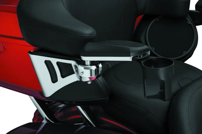 Kuryakyn Passenger Armrests  14-23 Touring Models Chrome - Back View
