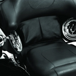 Load image into Gallery viewer, Kuryakyn Passenger Drink Holder With Basket 14-Up Touring Right Side Chrome - Installation View