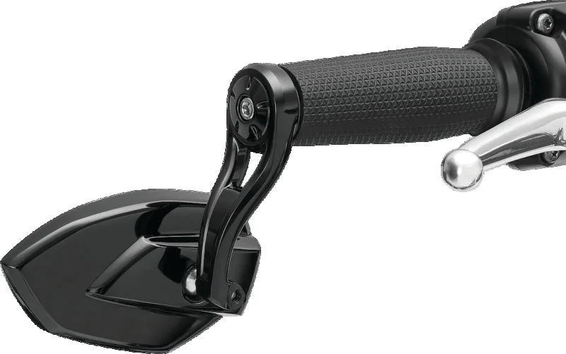 Kuryakyn Phantom Bar End Mirror Gloss Black - Side View
