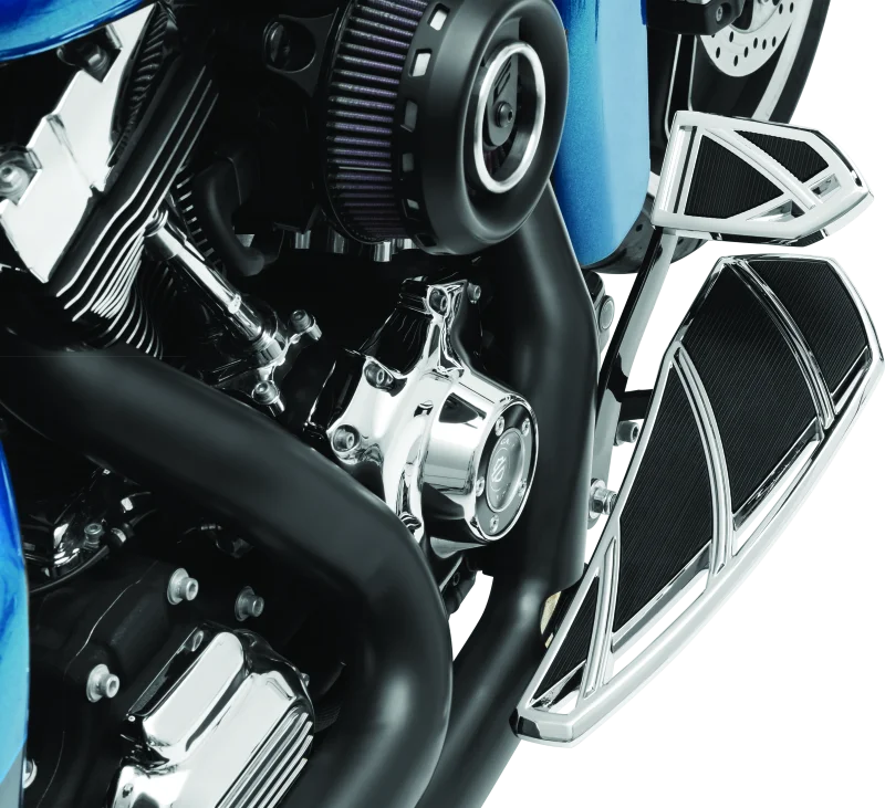 Kuryakyn Phantom Brake Pedal Pad FL Touring Models Chrome - Detail View