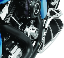Load image into Gallery viewer, Kuryakyn Phantom Brake Pedal Pad FL Touring Models Chrome - Detail View
