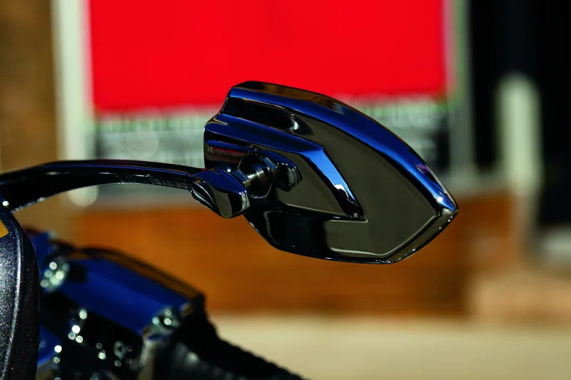 Kuryakyn Phantom Mirrors Gloss Black - Back View