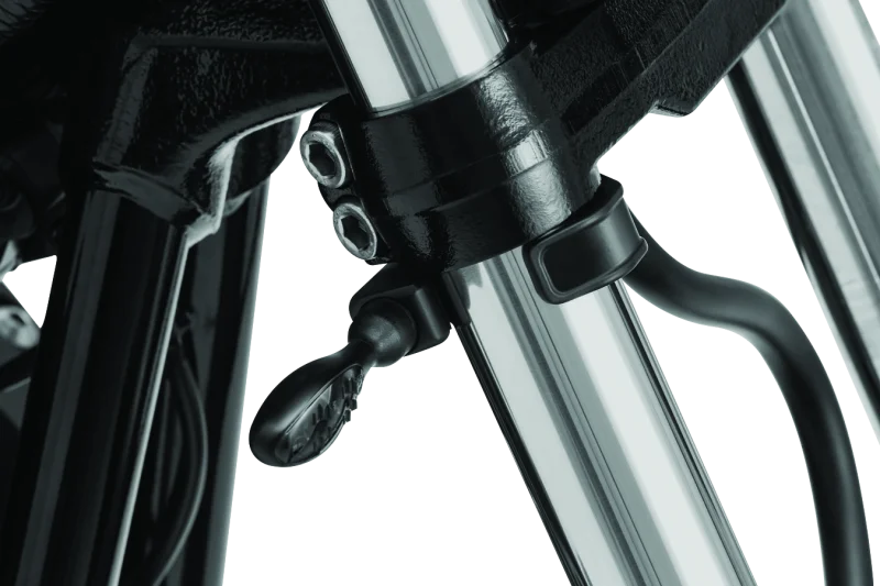 Kuryakyn Pipe Wrench Fork Mounts Black - Side View