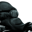 Load image into Gallery viewer, Kuryakyn Plug-In Driver Backrest 97-Up Touring Chrome - Side View