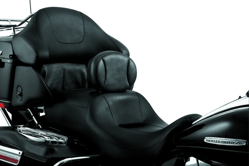 Kuryakyn Plug-In Driver Backrest 97-Up Touring Chrome - Side View