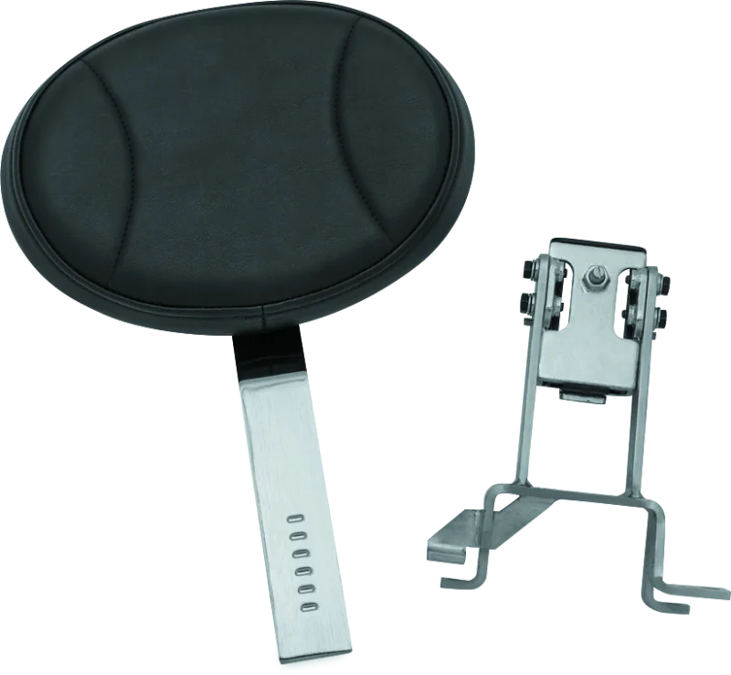 Kuryakyn Plug-N-Go Driver Backrest 14-Up Indian Black Pad, Chrome - Main Product View