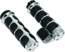Load image into Gallery viewer, Kuryakyn Premium ISO Grip With Throttle Boss Dual Cable Chrome - Main Product View