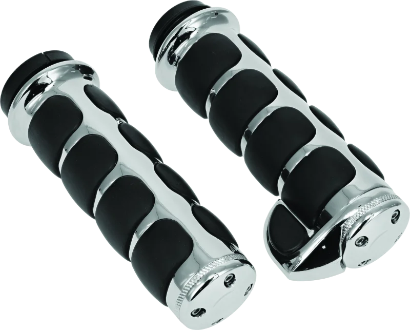 Kuryakyn Premium ISO Grips With Throttle Boss Throttle-By-Wire Chrome - Main Product View