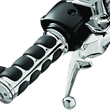Load image into Gallery viewer, Kuryakyn Premium ISO Grips With Throttle Boss Throttle-By-Wire Chrome - Side View