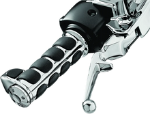 Load image into Gallery viewer, Kuryakyn Premium ISO Grips With Throttle Boss Throttle-By-Wire Chrome - Side View