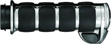Load image into Gallery viewer, Kuryakyn Premium ISO Grips With Throttle Boss Throttle-By-Wire Chrome - Detail View