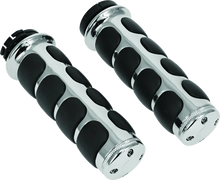 Load image into Gallery viewer, Kuryakyn Premium ISO Grips Without Throttle Boss Dual Cable Chrome - Main Product View