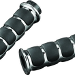 Load image into Gallery viewer, Kuryakyn Premium ISO Grips Without Throttle Boss Dual Cable Chrome - Side View