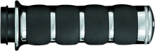 Load image into Gallery viewer, Kuryakyn Premium ISO Grips Without Throttle Boss Throttle-By-Wire Chrome - Main Product View