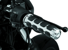 Load image into Gallery viewer, Kuryakyn Premium ISO Grips Without Throttle Boss Throttle-By-Wire Chrome - Side View
