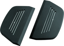 Load image into Gallery viewer, Kuryakyn Premium Passenger Board Inserts 86-Up Touring Models Black - Main Product View