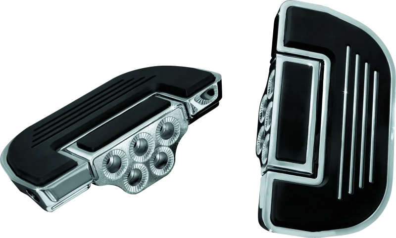 Kuryakyn Premium Ribbed Floorboards Without Adapter Chrome - Main Product View