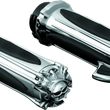 Load image into Gallery viewer, Kuryakyn Premium Zombie Grips With Throttle Boss Dual Cable Chrome - Main Product View