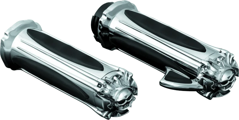 Kuryakyn Premium Zombie Grips With Throttle Boss Dual Cable Chrome - Main Product View