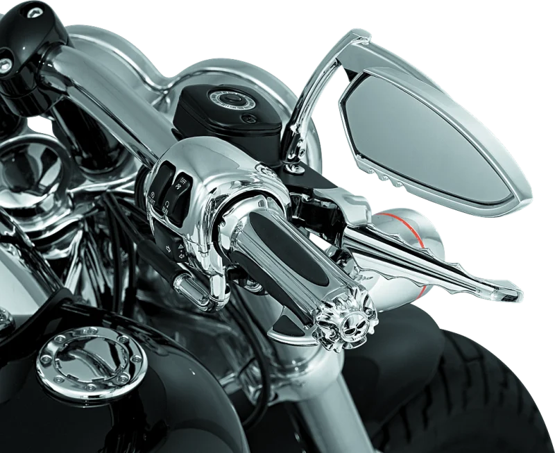 Kuryakyn Premium Zombie Grips With Throttle Boss Dual Cable Chrome - Side View