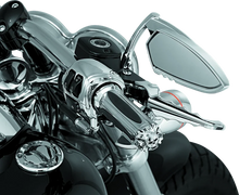 Load image into Gallery viewer, Kuryakyn Premium Zombie Grips With Throttle Boss Dual Cable Chrome - Side View