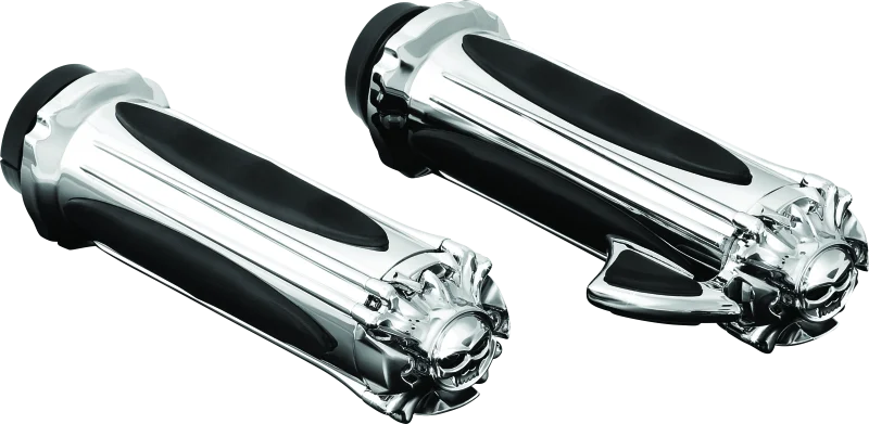 Kuryakyn Premium Zombie Grips With Throttle Boss Throttle-By-Wire Chrome