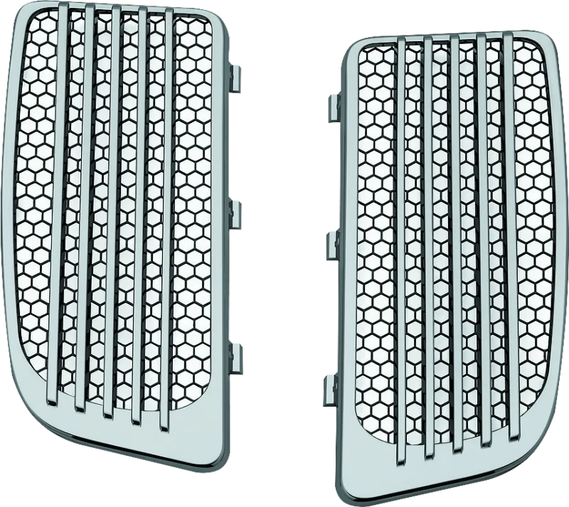Kuryakyn Radiator Grills For Twin Cooled Models Chrome & Black (Pair) - Main Product View