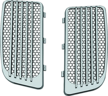 Load image into Gallery viewer, Kuryakyn Radiator Grills For Twin Cooled Models Chrome &amp; Black (Pair) - Main Product View