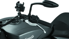 Load image into Gallery viewer, Kuryakyn Raised Mirror Mnt Adapters Gloss Black - Detail View