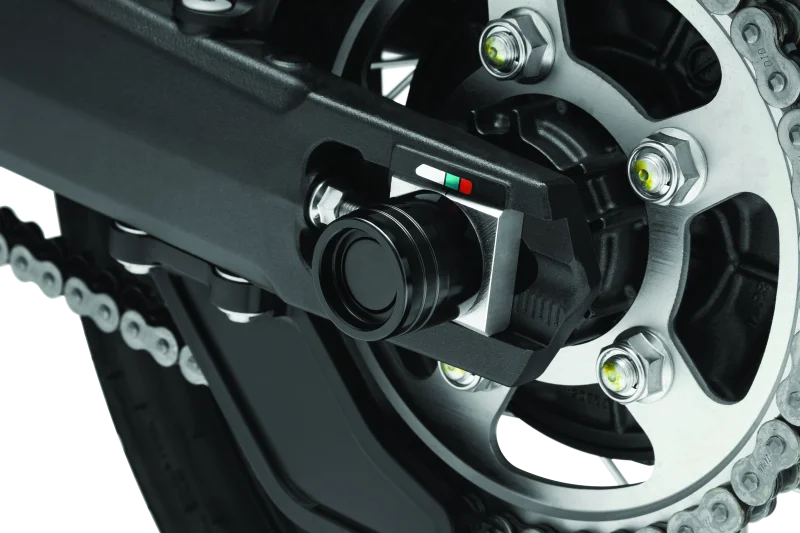 Kuryakyn Rear Axle Slide CRF1000L/Adventure Black - Side View