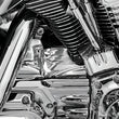 Load image into Gallery viewer, Kuryakyn Rear Cylinder Base Cover For 02-06 Touring Models Chrome - Detail View