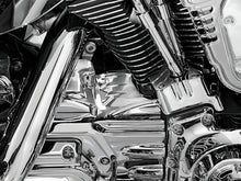 Load image into Gallery viewer, Kuryakyn Rear Cylinder Base Cover For 02-06 Touring Models Chrome - Detail View