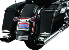Load image into Gallery viewer, Kuryakyn Rear Fender Accents FLHX &amp; FLTR Models Chrome - Back View