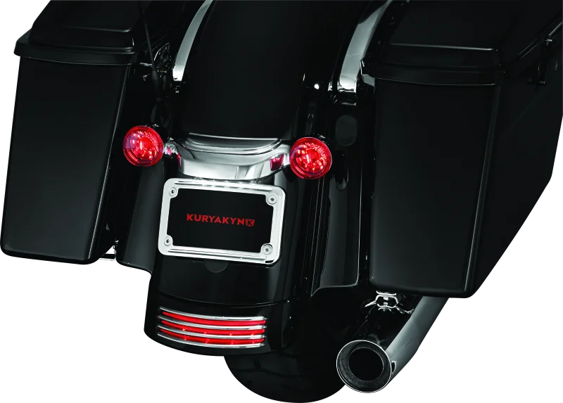 Kuryakyn Rear Fender Accents FLHX & FLTR Models Chrome - Installation View