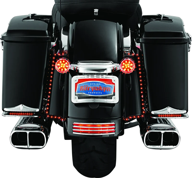 Kuryakyn Rear Fender Accents FLHX & FLTR Models Chrome - Additional View 9