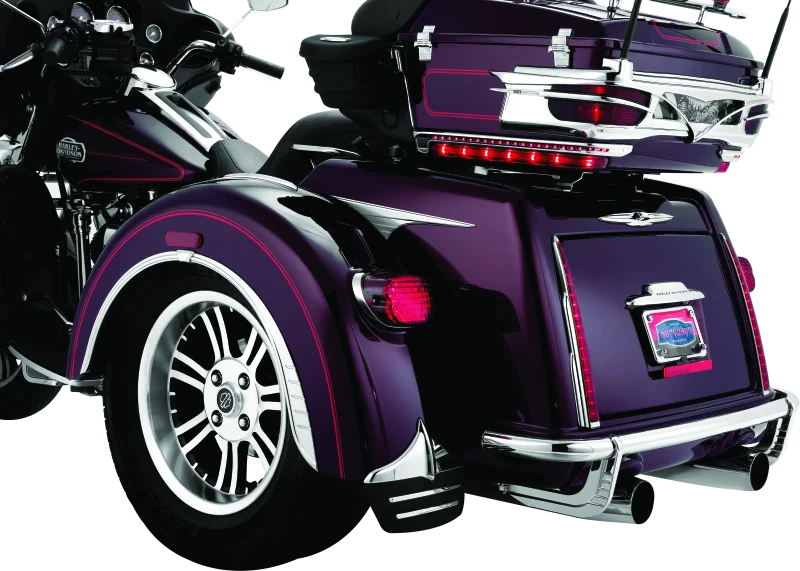 Kuryakyn Rear Mud Flaps For Trikes Chrome - Back View